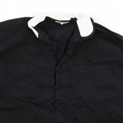 Rose Mens Black    Button-Up Size M
