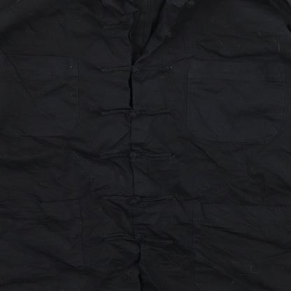 Rose Mens Black    Button-Up Size M