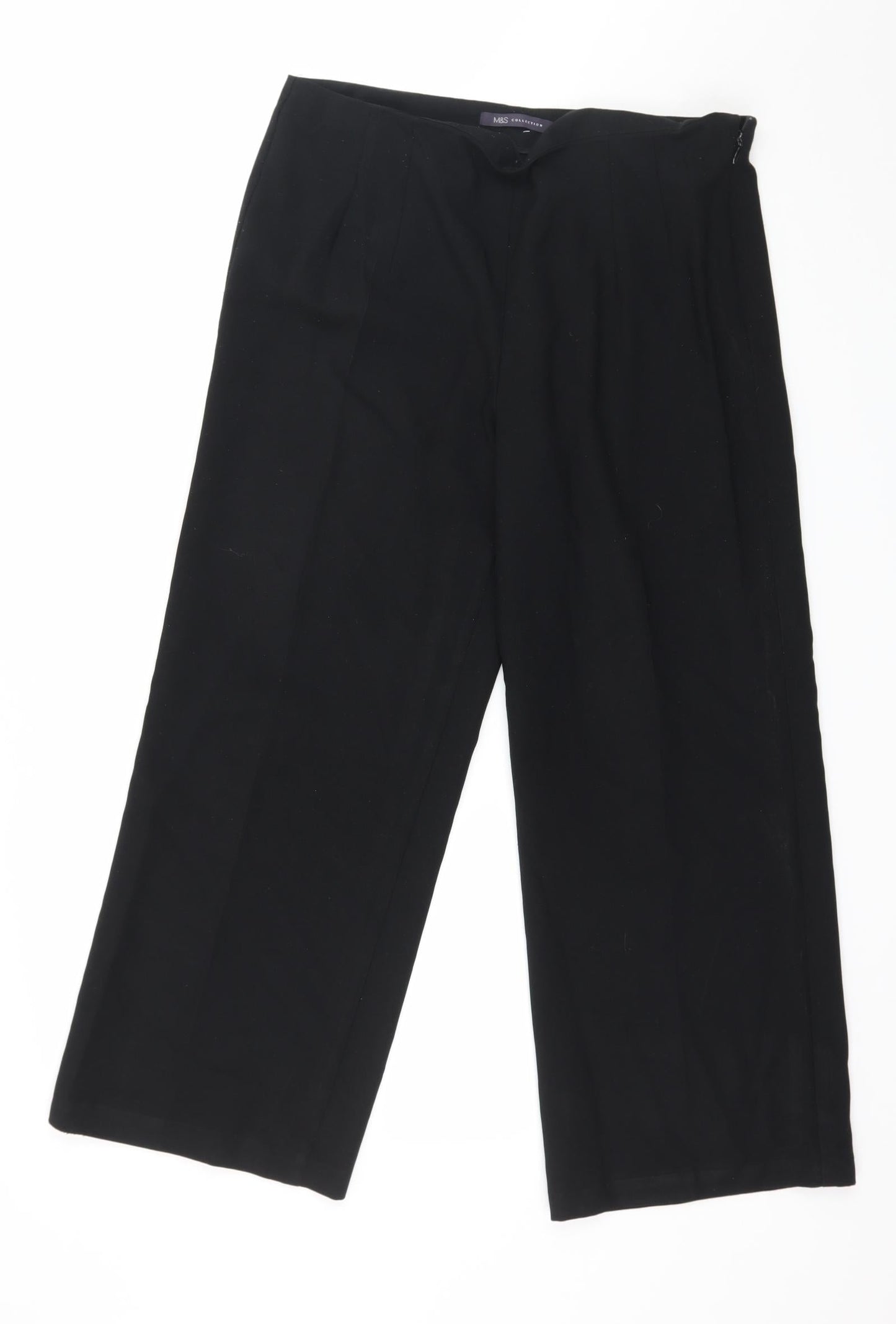 Womens UK Size 12 Marks and Spencer Regular Fit  Black Trousers