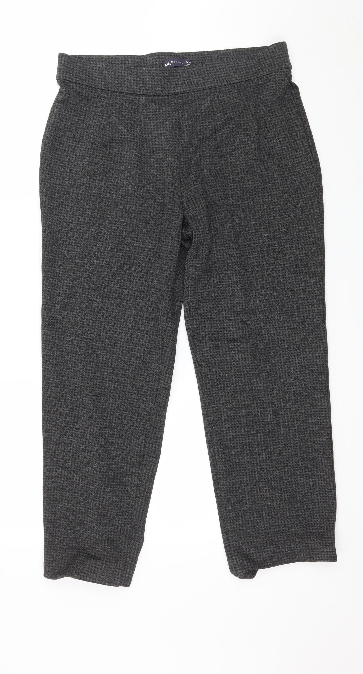 Womens UK Size 14 Marks and Spencer Regular Fit  Grey Trousers