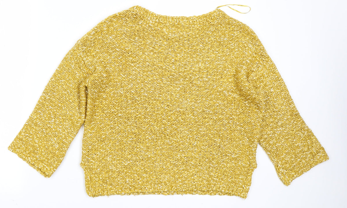 Marks & Spencer Collection Womens Yellow  Knit Pullover Jumper Size S
