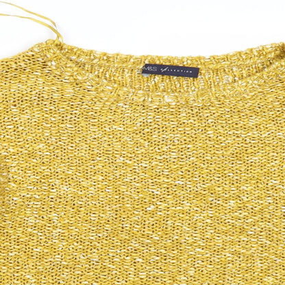 Marks & Spencer Collection Womens Yellow  Knit Pullover Jumper Size S