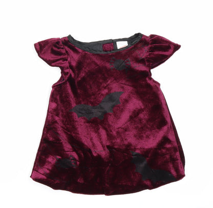 Smiffys Girls Purple   A-Line  Size 6-9 Months  - Bats