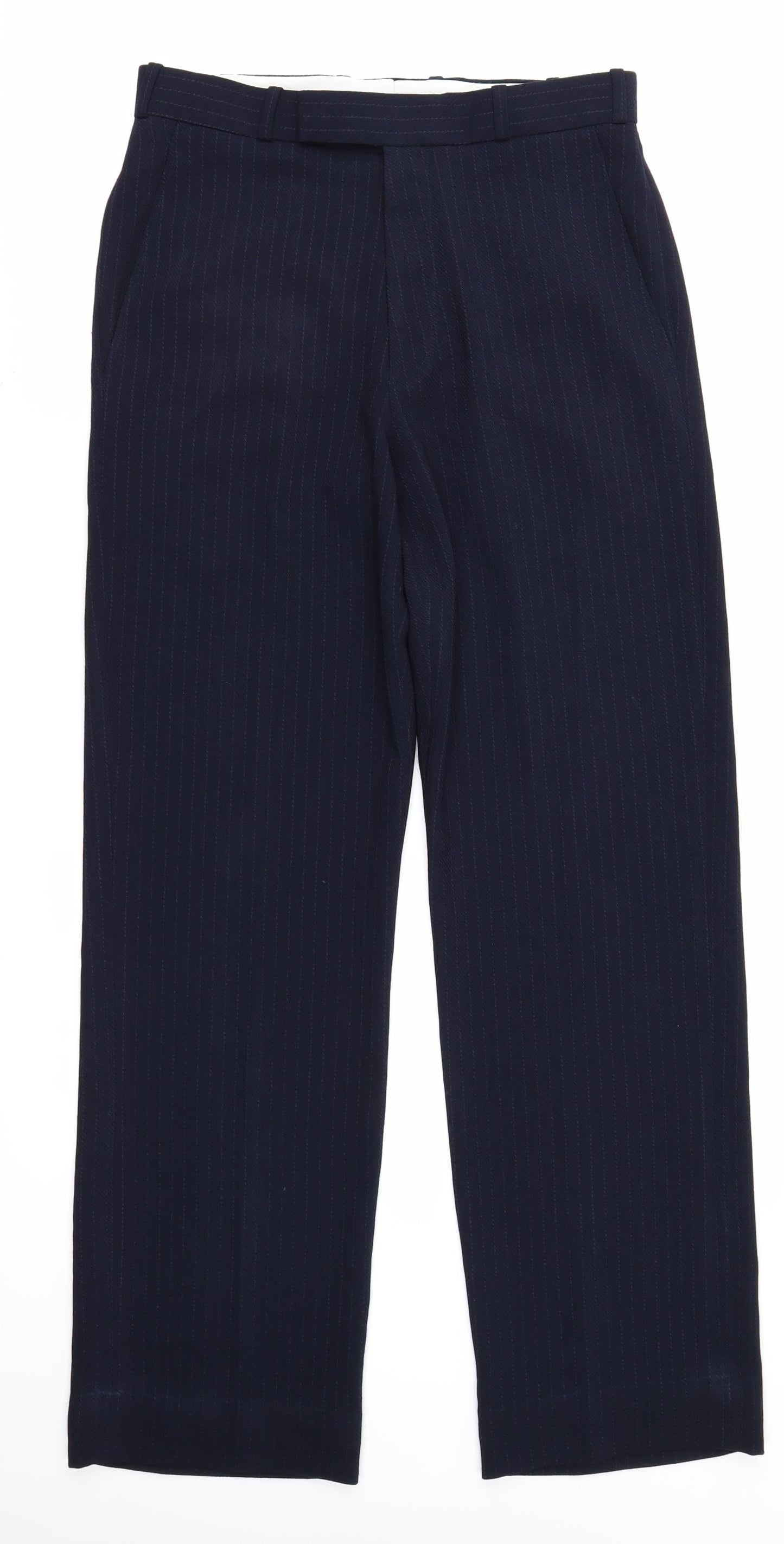 Club Collection Womens Blue Striped  Trousers  Size 32 in L30 in