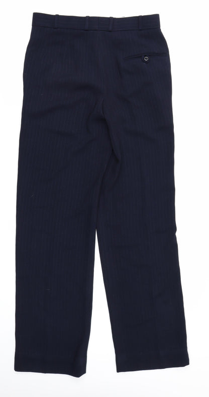 Club Collection Womens Blue Striped  Trousers  Size 32 in L30 in