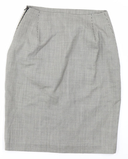 Gallara Womens Black Check  Straight & Pencil Skirt Size 30 in