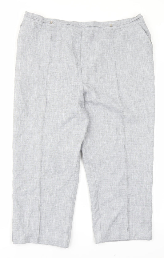 M&S Womens Grey   Trousers  Size 18 L20 in