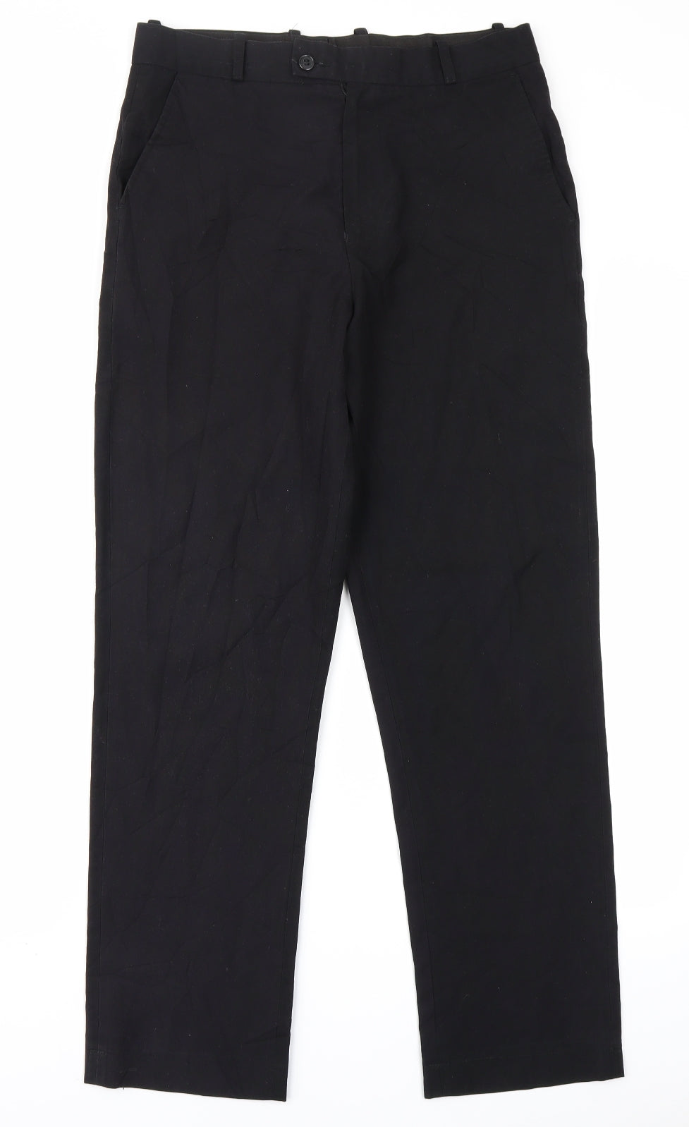 Womens UK Size 30 in Preworn Regular Fit  Black Trousers