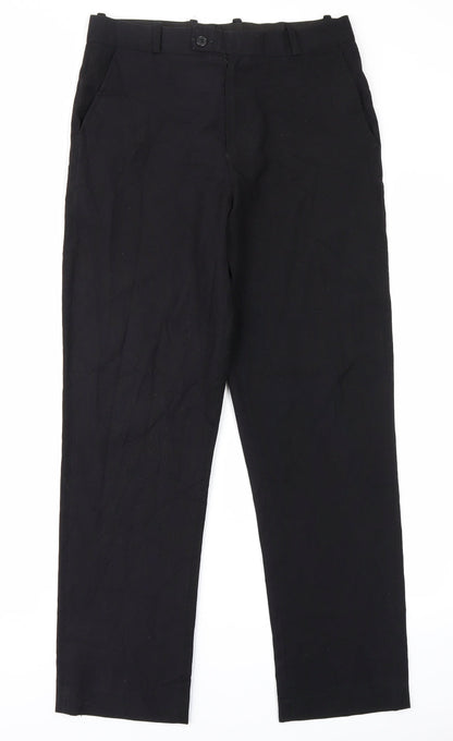 Womens UK Size 30 in Preworn Regular Fit  Black Trousers