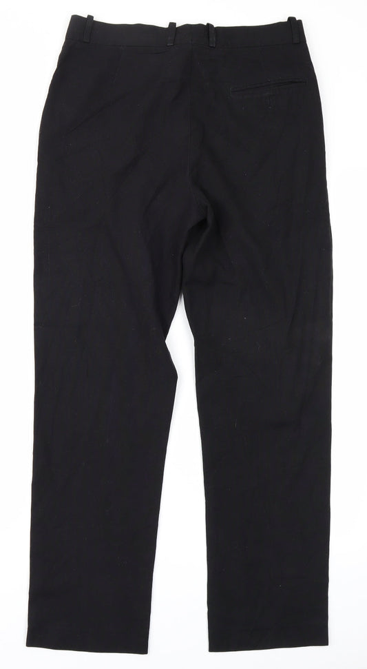 Womens UK Size 30 in Preworn Regular Fit  Black Trousers