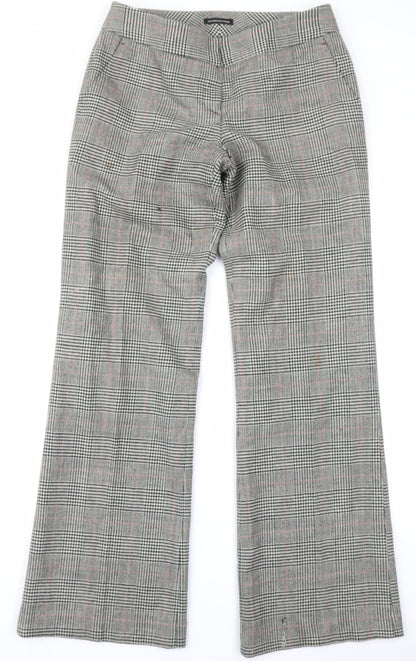 Massimo Womens Brown Check  Trousers  Size 32 in L31 in
