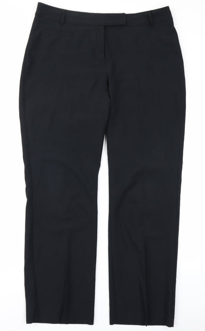 Womens UK Size 14 W Regular Fit  Black Trousers