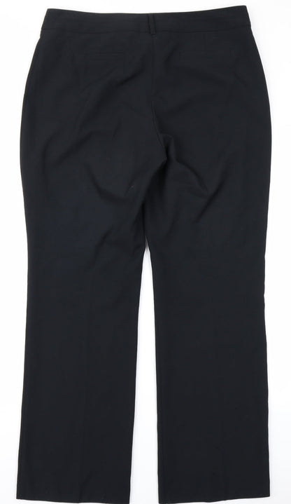 Womens UK Size 14 W Regular Fit  Black Trousers