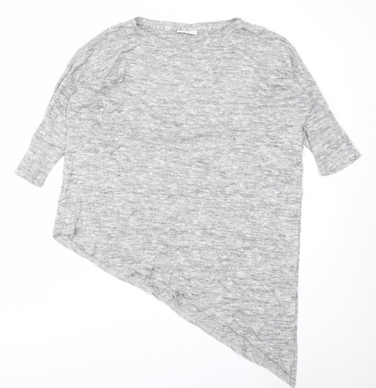 Womens UK Size M Wallis Grey Basic T-Shirt