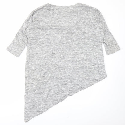 Womens UK Size M Wallis Grey Basic T-Shirt