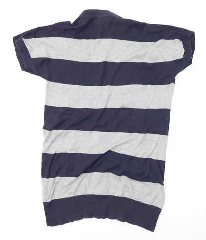 Atmosphere Womens Blue Striped Knit Cardigan Jumper Size 16