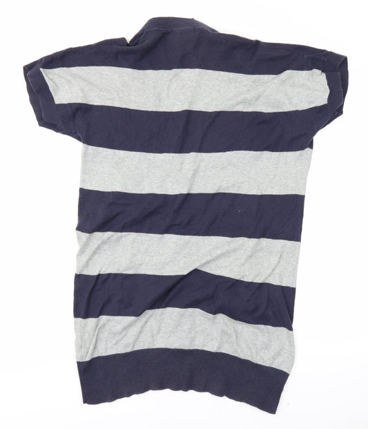 Atmosphere Womens Blue Striped Knit Cardigan Jumper Size 16
