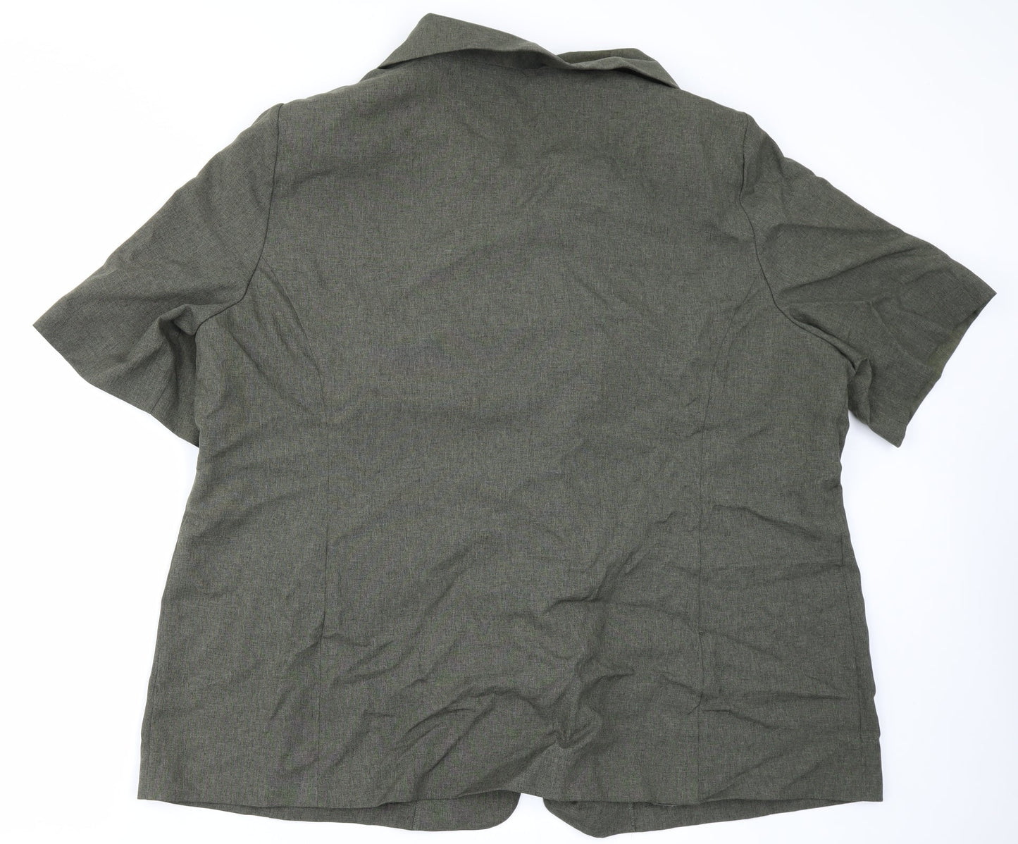 Womens UK Size 24 essence Green Basic Blouse