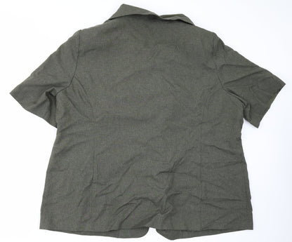 Womens UK Size 24 essence Green Basic Blouse