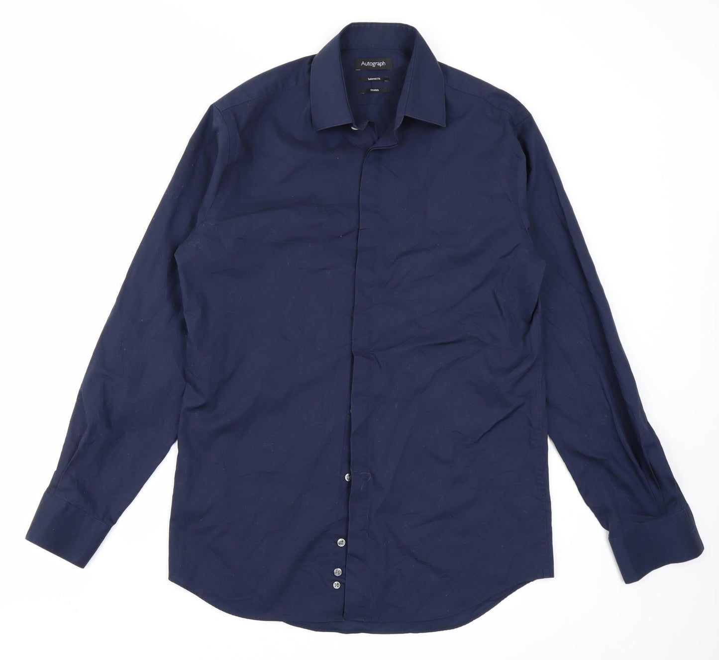 Autograph Mens Blue    Button-Up Size 14.5