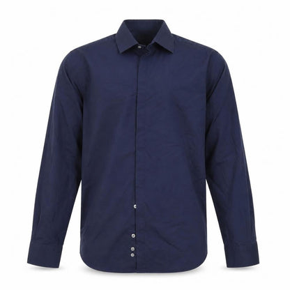 Mens UK Size 14.5 Autograph Blue  Button-Up Long Sleeve Casual Shirt