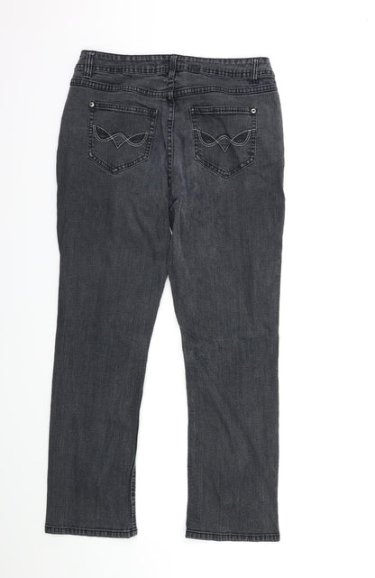 Womens UK Size 30 in Preworn Regular Fit Tapered Grey Jeans