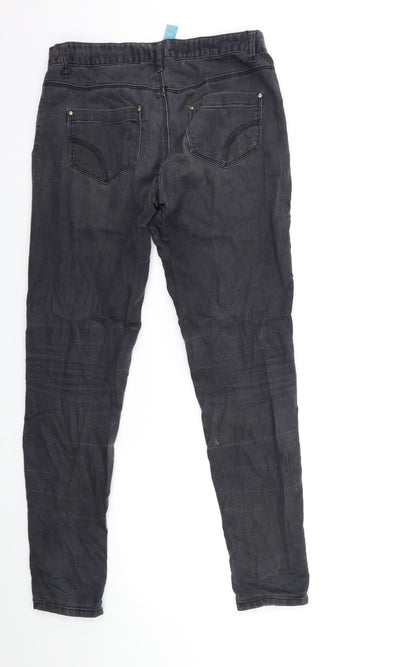 Denim & Co. Womens Grey  Denim Skinny Jeans Size 8 L28 in