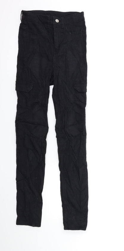 Womens UK Size 6 H&M Regular Fit Skinny Black Jeans