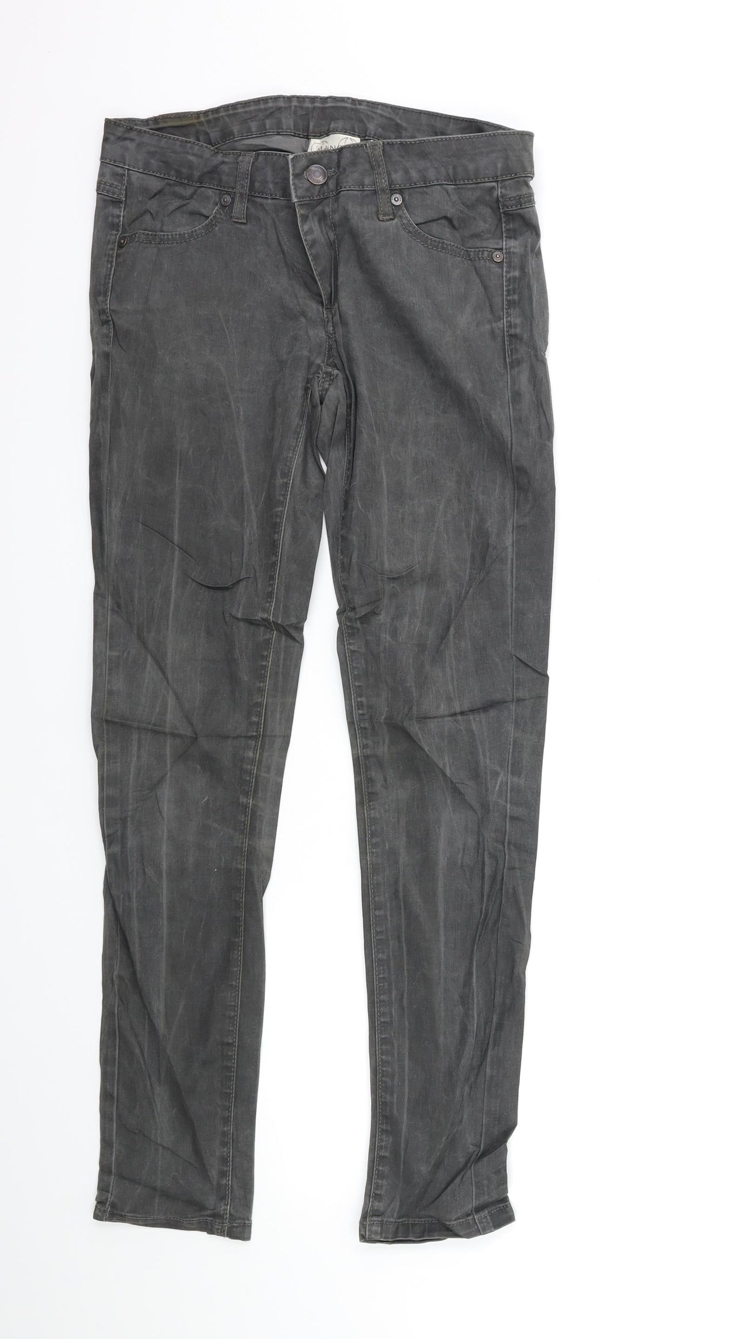 Mango Womens Grey  Denim Skinny Jeans Size 8 L29 in