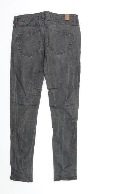 Mango Womens Grey  Denim Skinny Jeans Size 8 L29 in