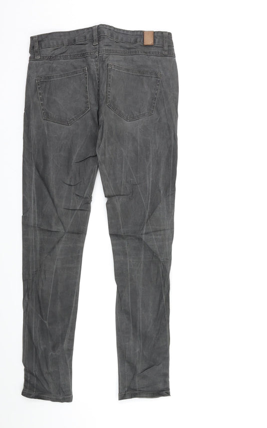 Mango Womens Grey  Denim Skinny Jeans Size 8 L29 in