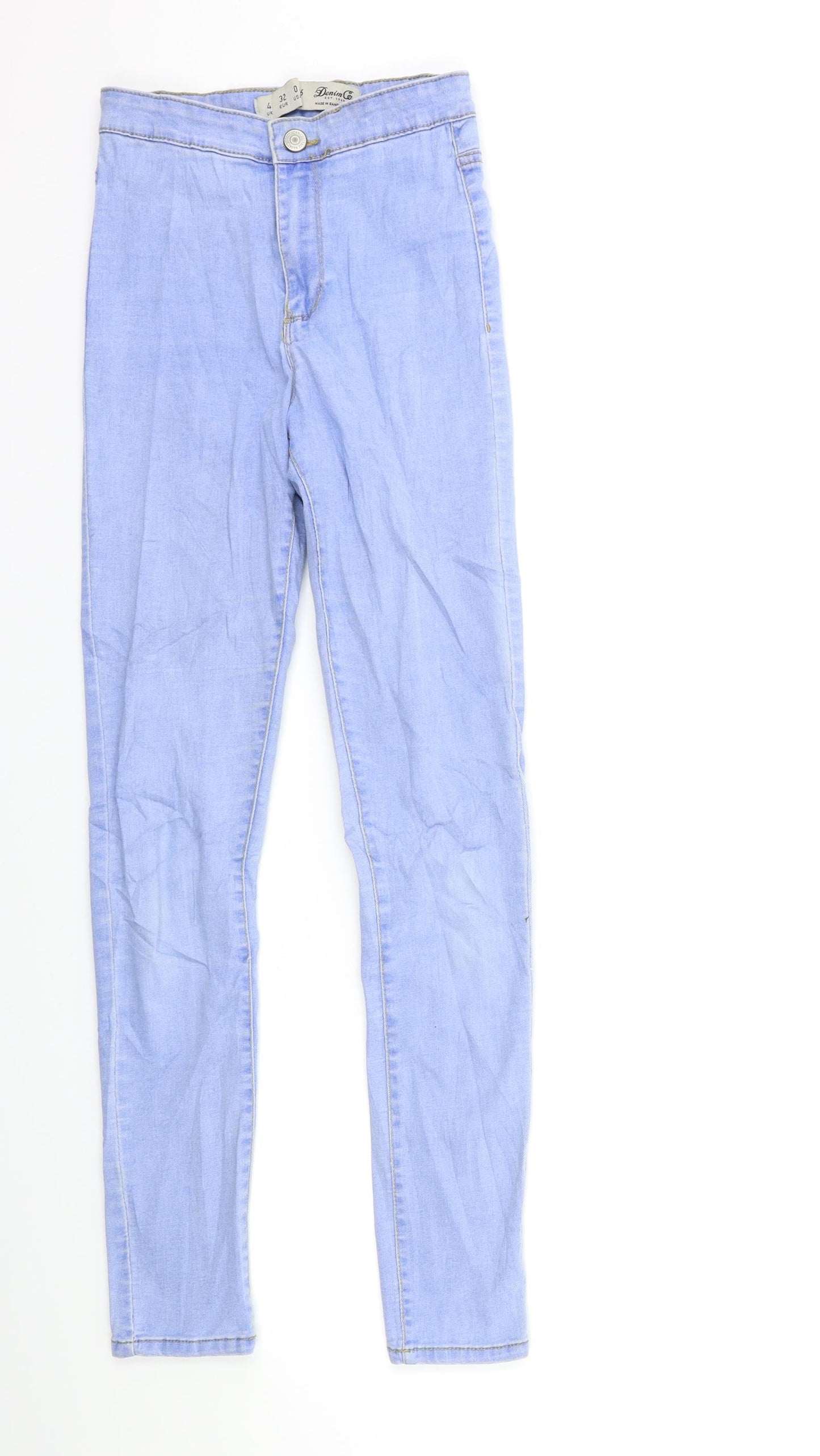 Denim & Co. Womens Blue  Denim Skinny Jeans Size 4 L28 in