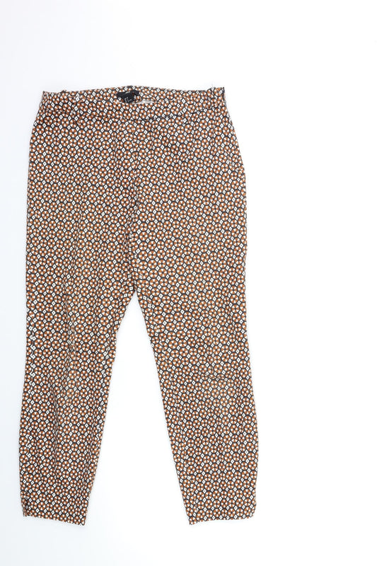 Womens UK Size 28 in H&M Regular Fit  Brown Trousers