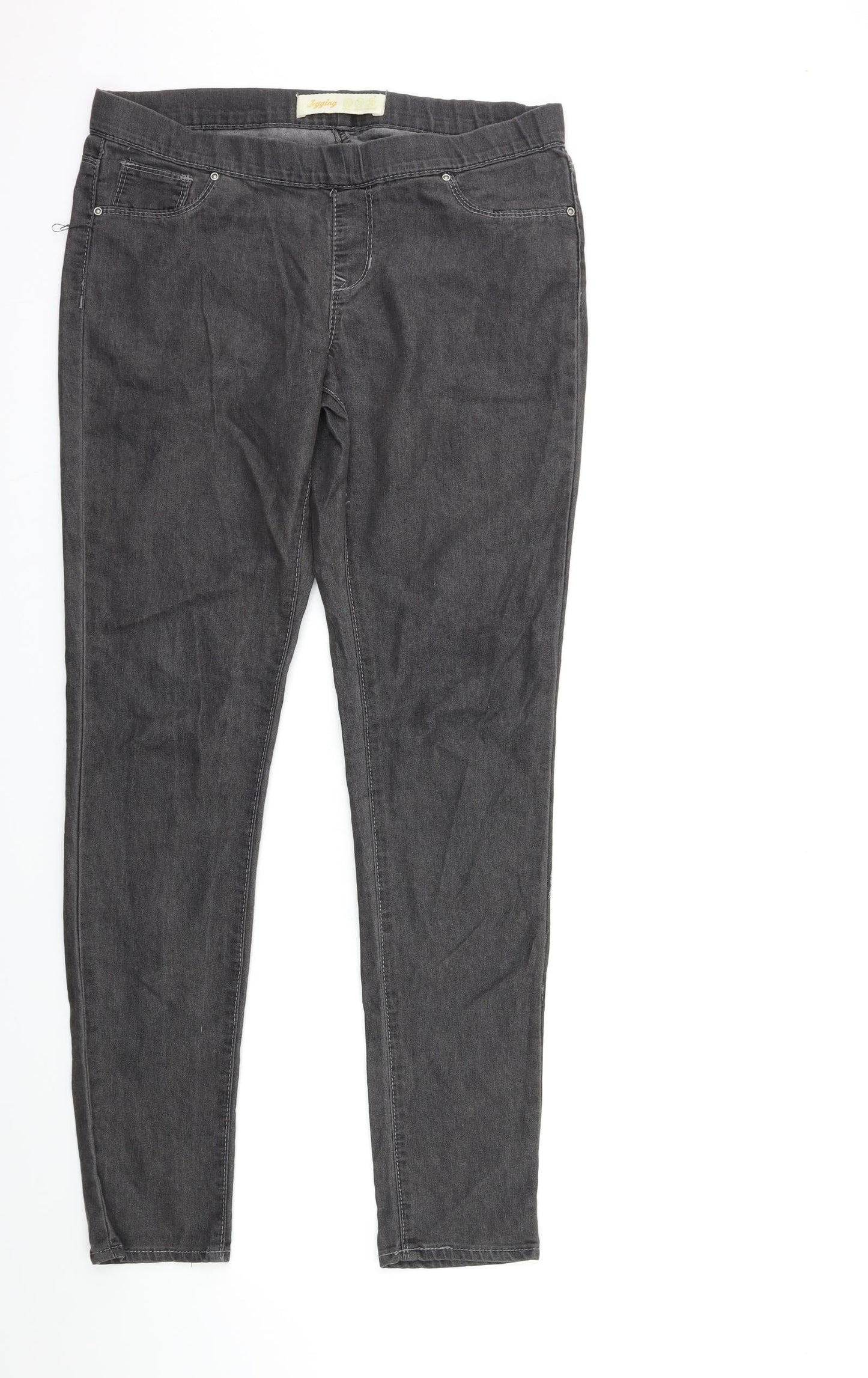 Denim & Co. Womens Grey  Denim Jegging Jeans Size 10 L30 in