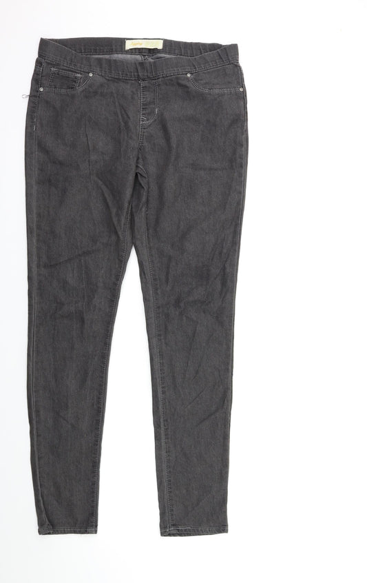 Denim & Co. Womens Grey  Denim Jegging Jeans Size 10 L30 in