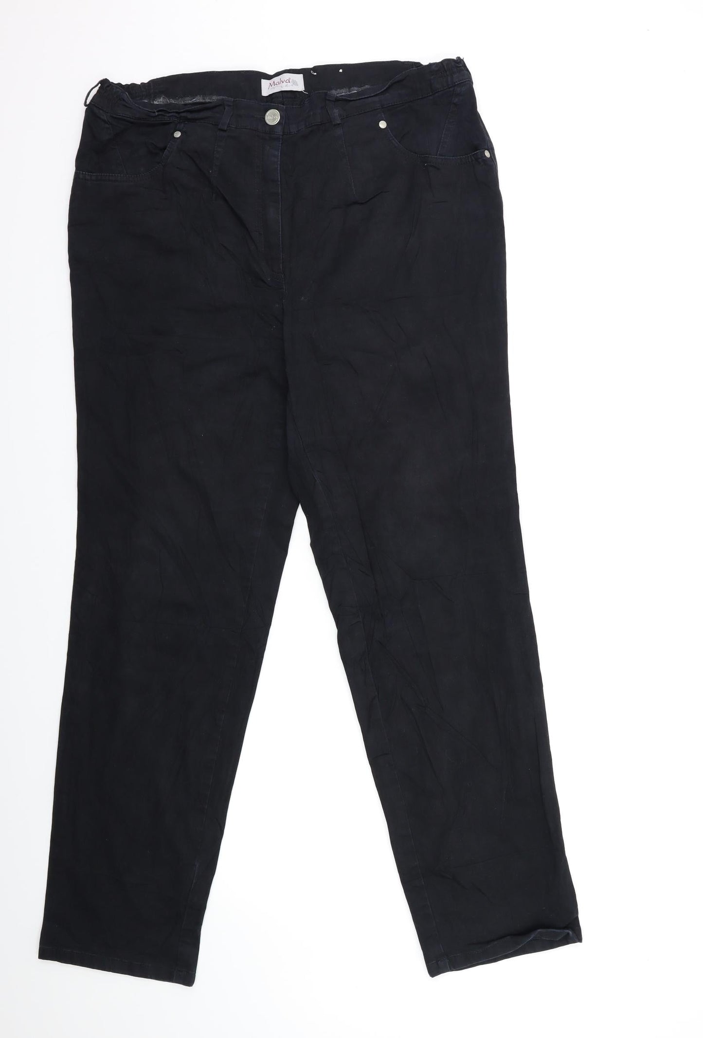 Malva Womens Blue  Denim Straight Jeans Size 34 in L31 in