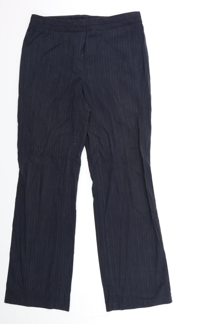 Womens UK Size 14 Marks and Spencer Regular Fit  Blue Trousers