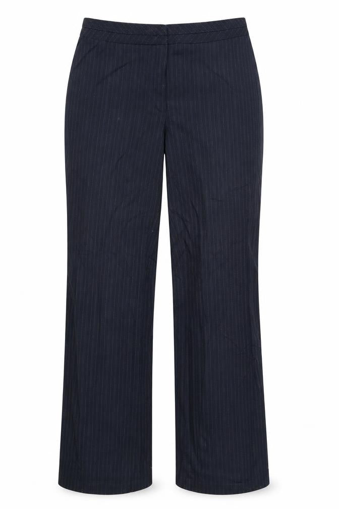 Marks & Spencer Womens Blue Striped  Trousers  Size 14 L31 in