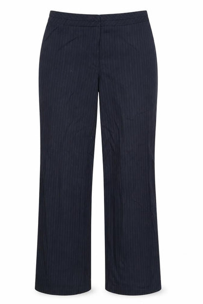Marks & Spencer Womens Blue Striped  Trousers  Size 14 L31 in