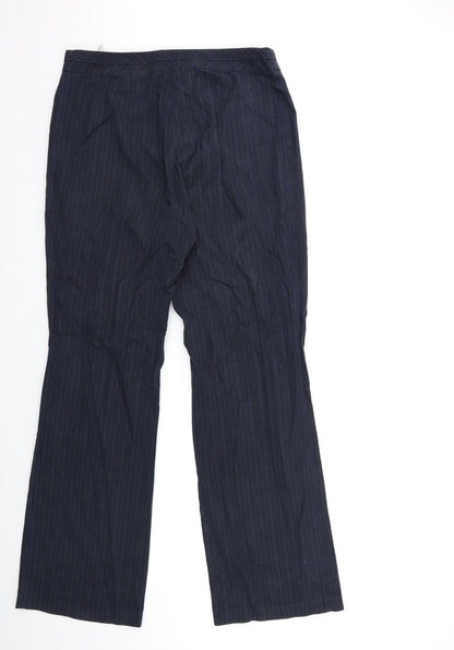 Womens UK Size 14 Marks and Spencer Regular Fit  Blue Trousers