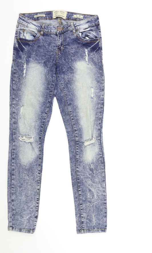 PARISIAN SIGNATURE Womens Blue  Denim Skinny Jeans Size 10 L30 in