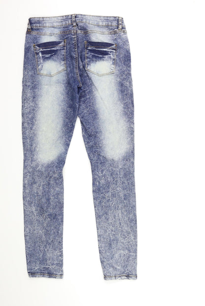 PARISIAN SIGNATURE Womens Blue  Denim Skinny Jeans Size 10 L30 in