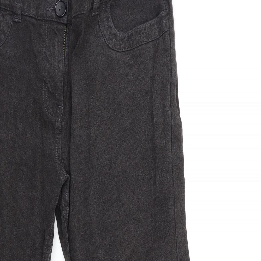 Per Una Womens Black  Denim Straight Jeans Size 8 L28 in