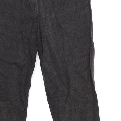 Per Una Womens Black  Denim Straight Jeans Size 8 L28 in