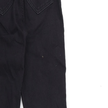 Topshop Womens Black Striped Denim Skinny Jeans Size 26 in L30 in