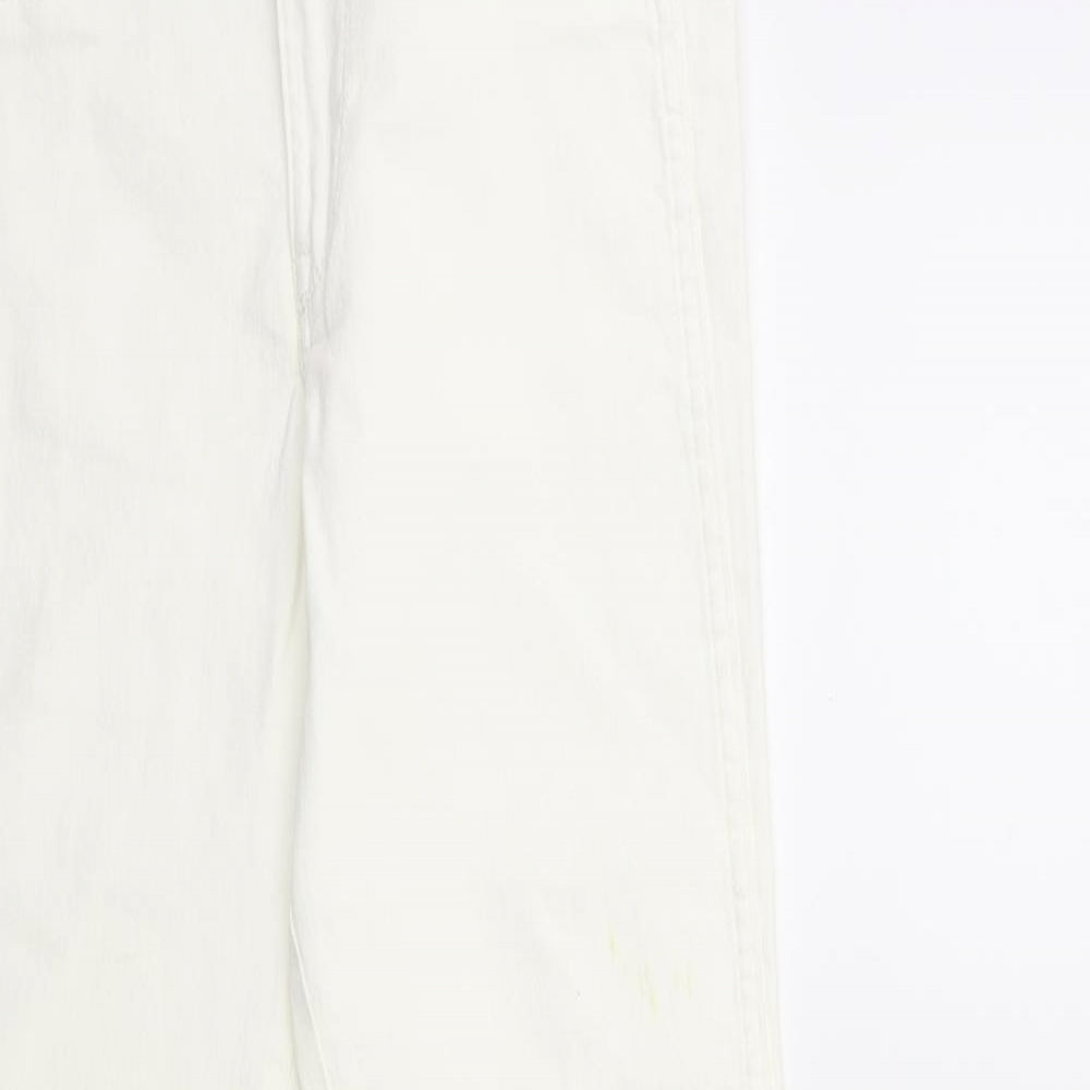 Womens UK Size 26 in H&M Regular Fit Skinny White Jeans