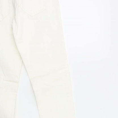 Womens UK Size 26 in H&M Regular Fit Skinny White Jeans
