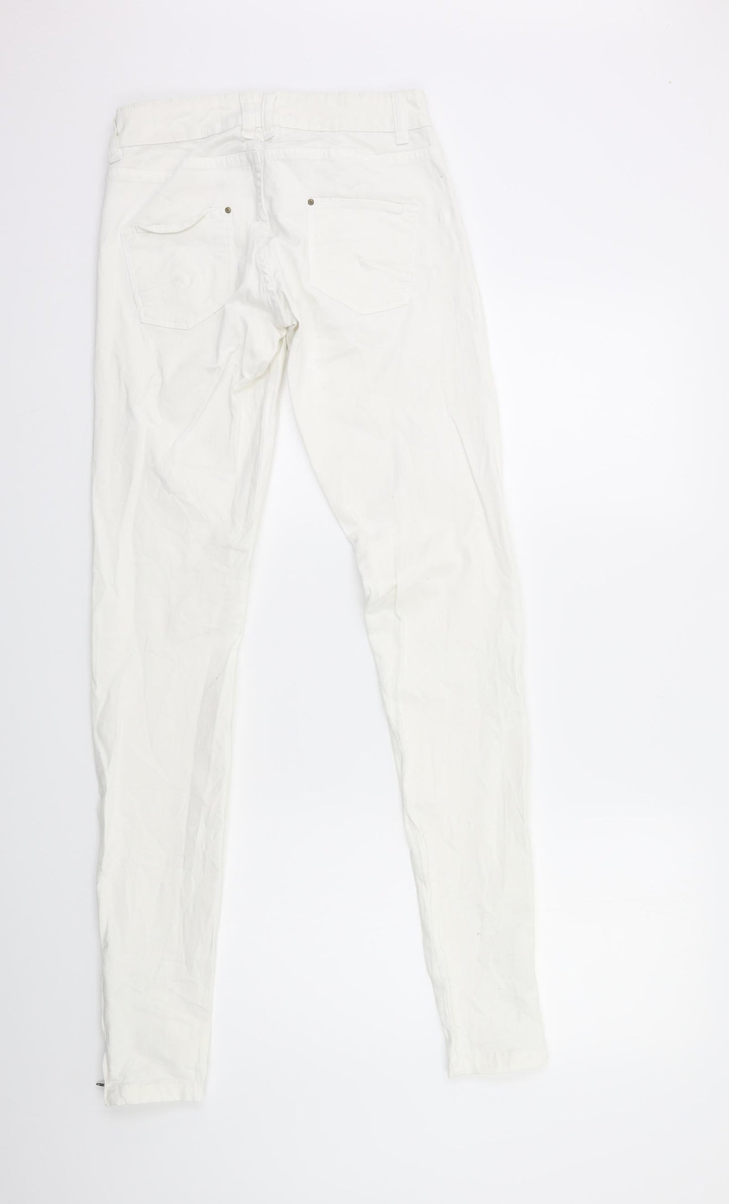 Womens UK Size 26 in Preworn Regular Fit Skinny White Jeans