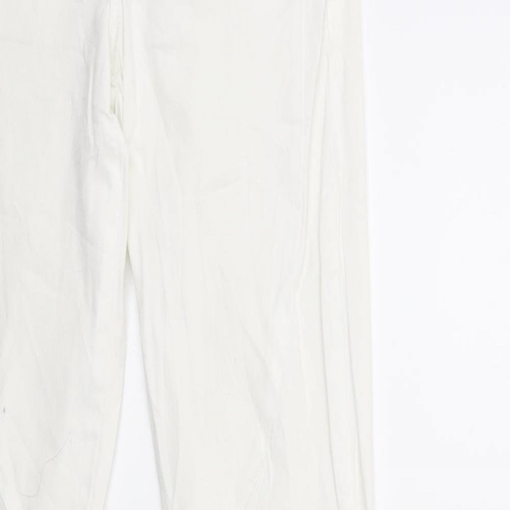 Womens UK Size 26 in Preworn Regular Fit Skinny White Jeans