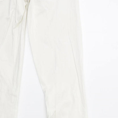 Womens UK Size 26 in Preworn Regular Fit Skinny White Jeans